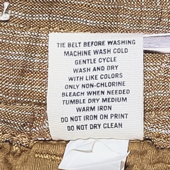 Old Navy Brown Weave Linen Low Rise Shorts (L) - Picture 6 of 8